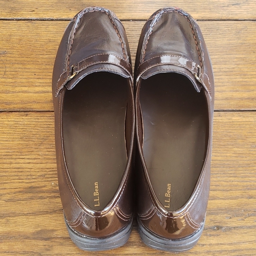 L.L. Bean women's brown leather loafers size 9.5 - Picture 10 of 10